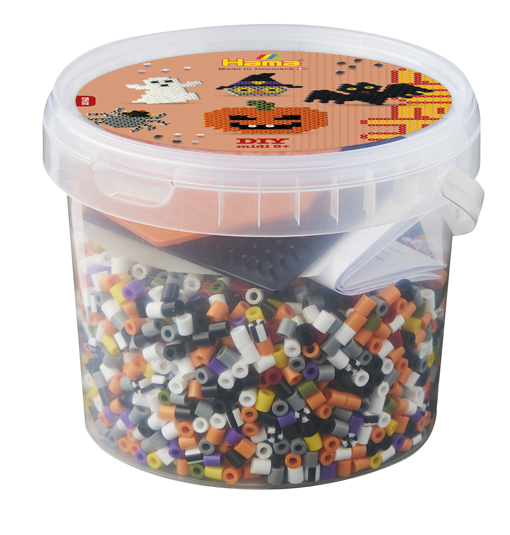 Perler og stiftpl. i dåse - halloween