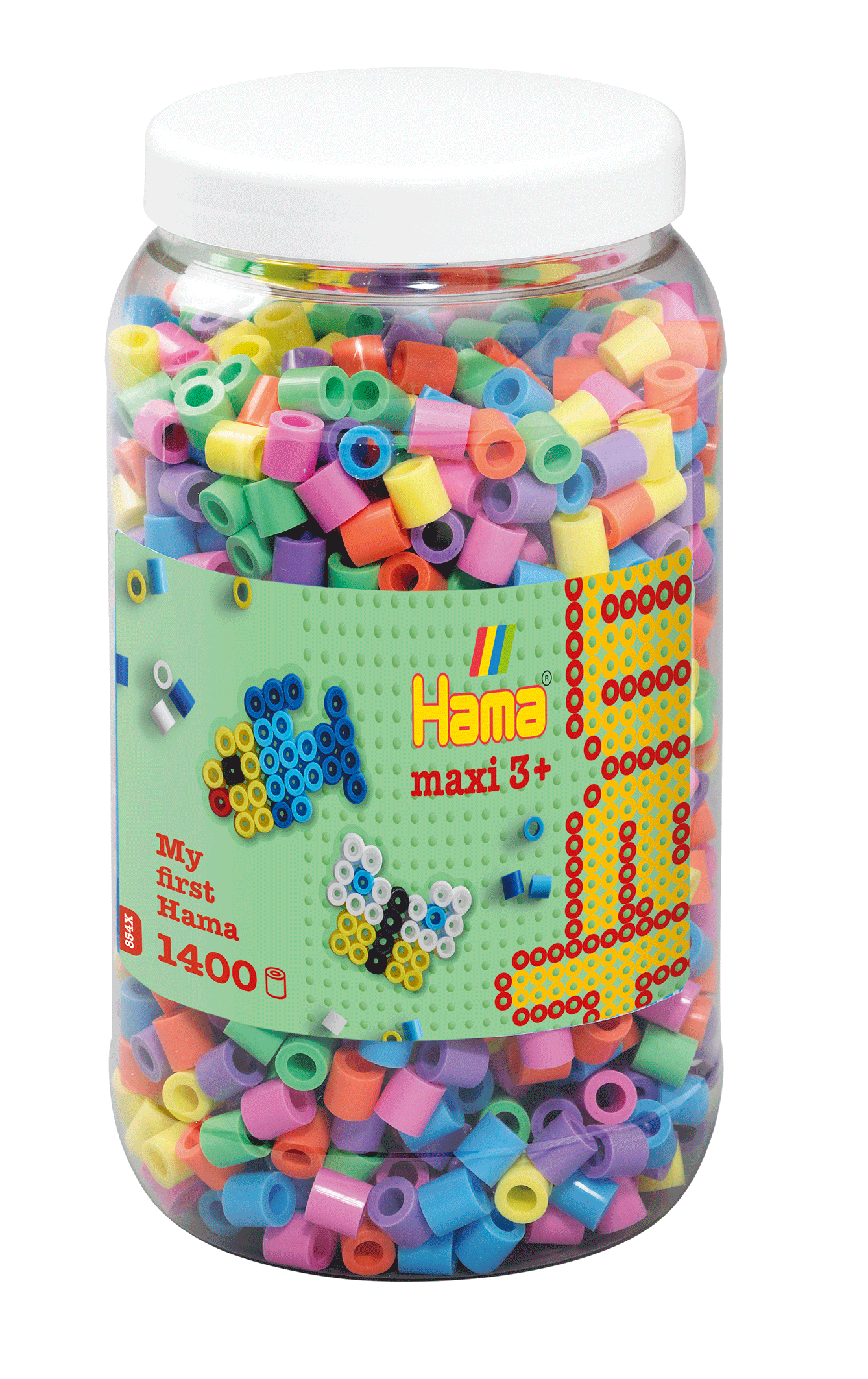 1400 Maxi perler i dåse