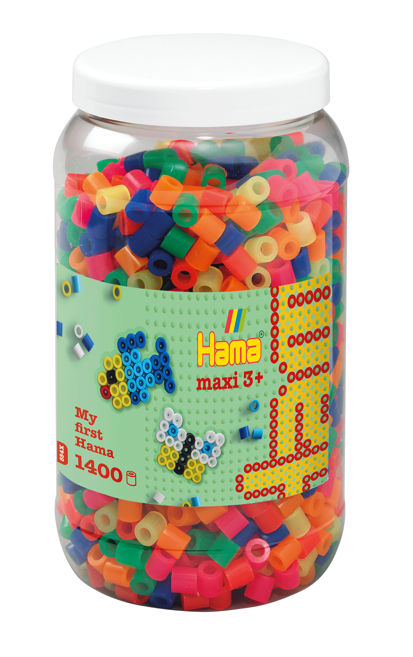 1400 Maxi perler i dåse