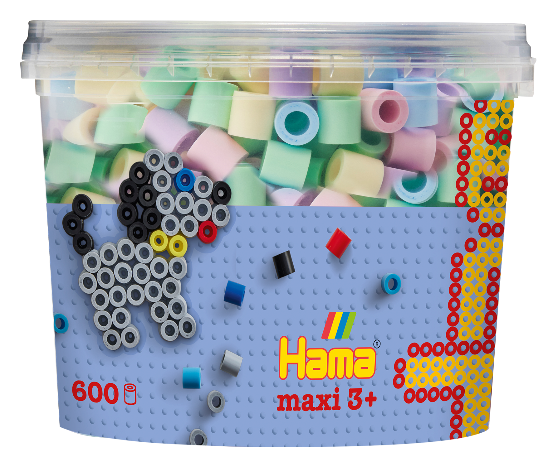 600 Maxi beads in a tub - Mix 52