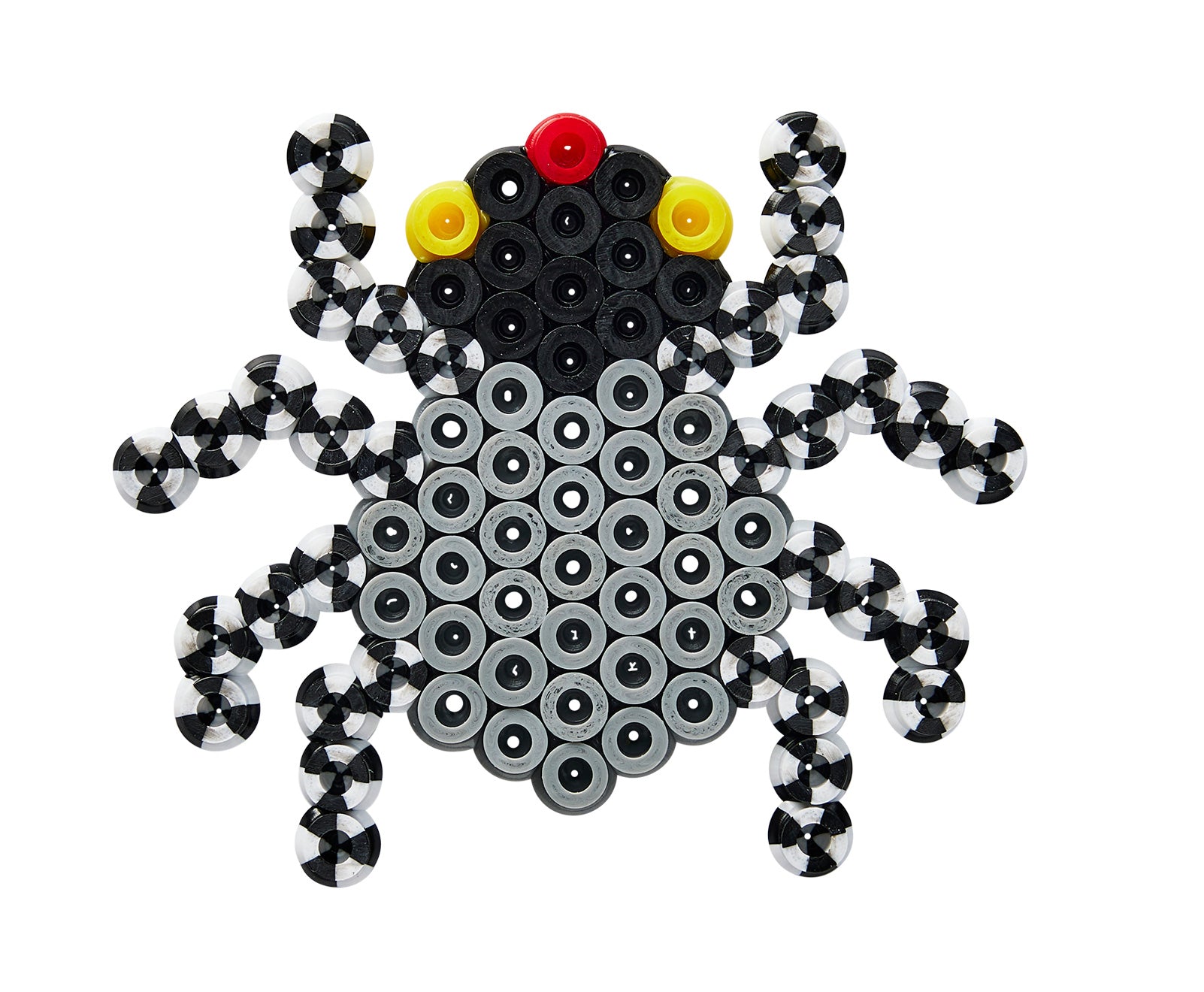 Beads and pegboards in tub - halloween