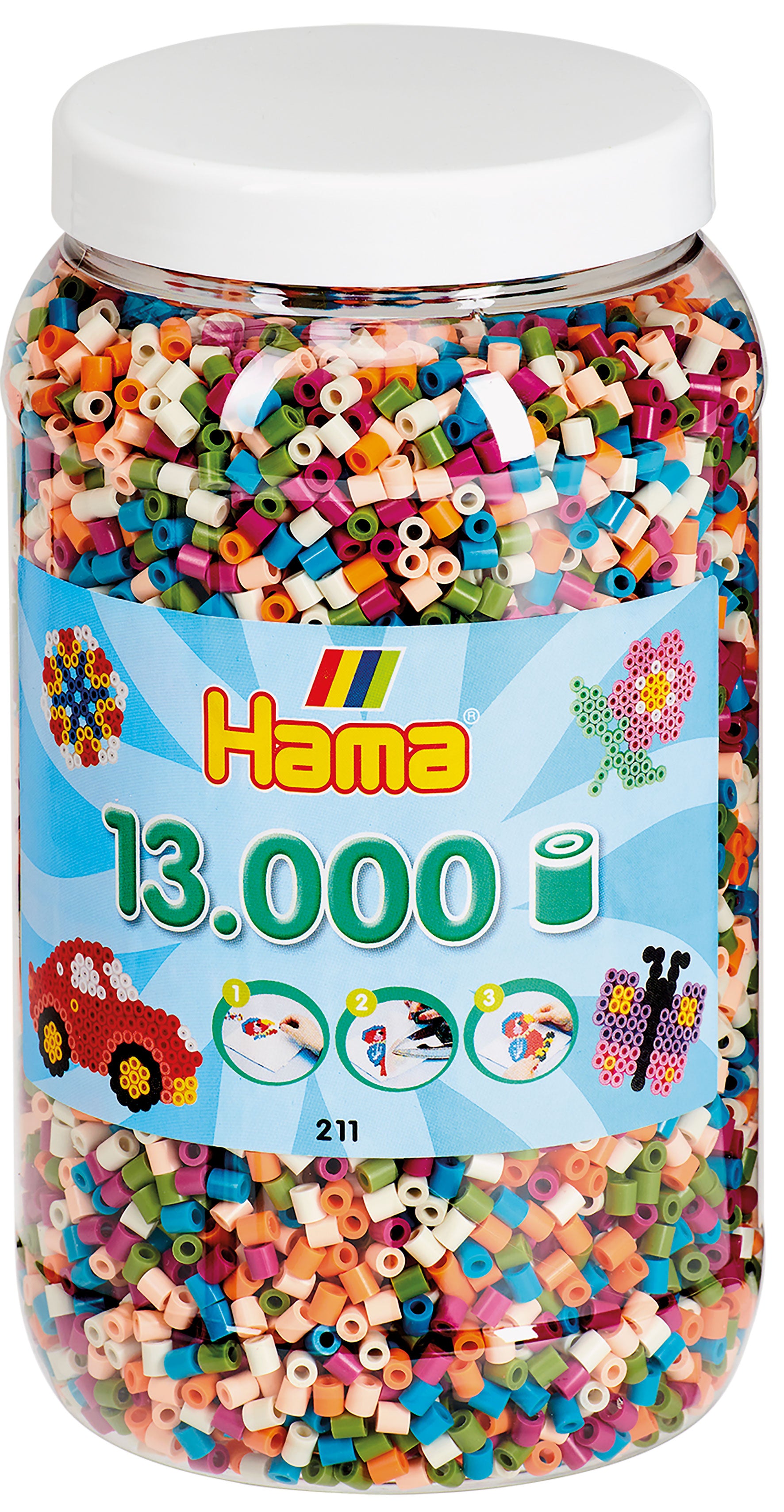 13,000 Midi beads in a tub