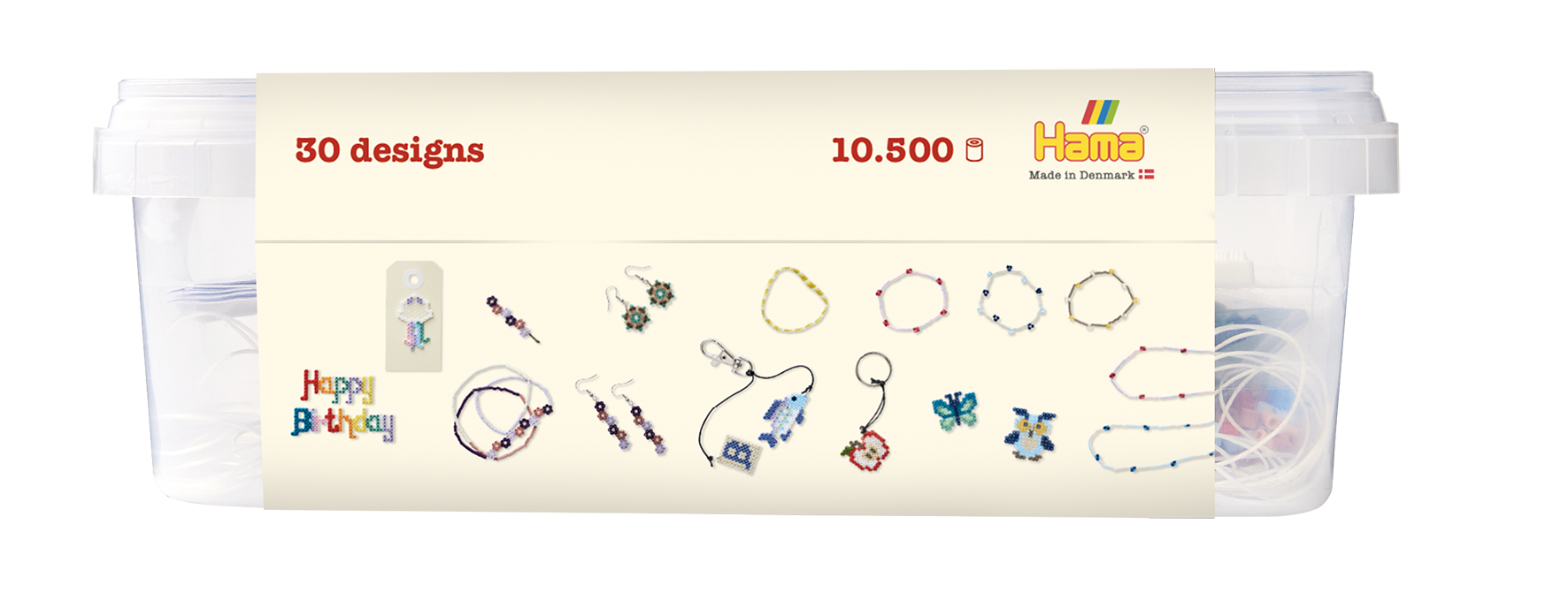 10,500 Mini beads and pegboards in box