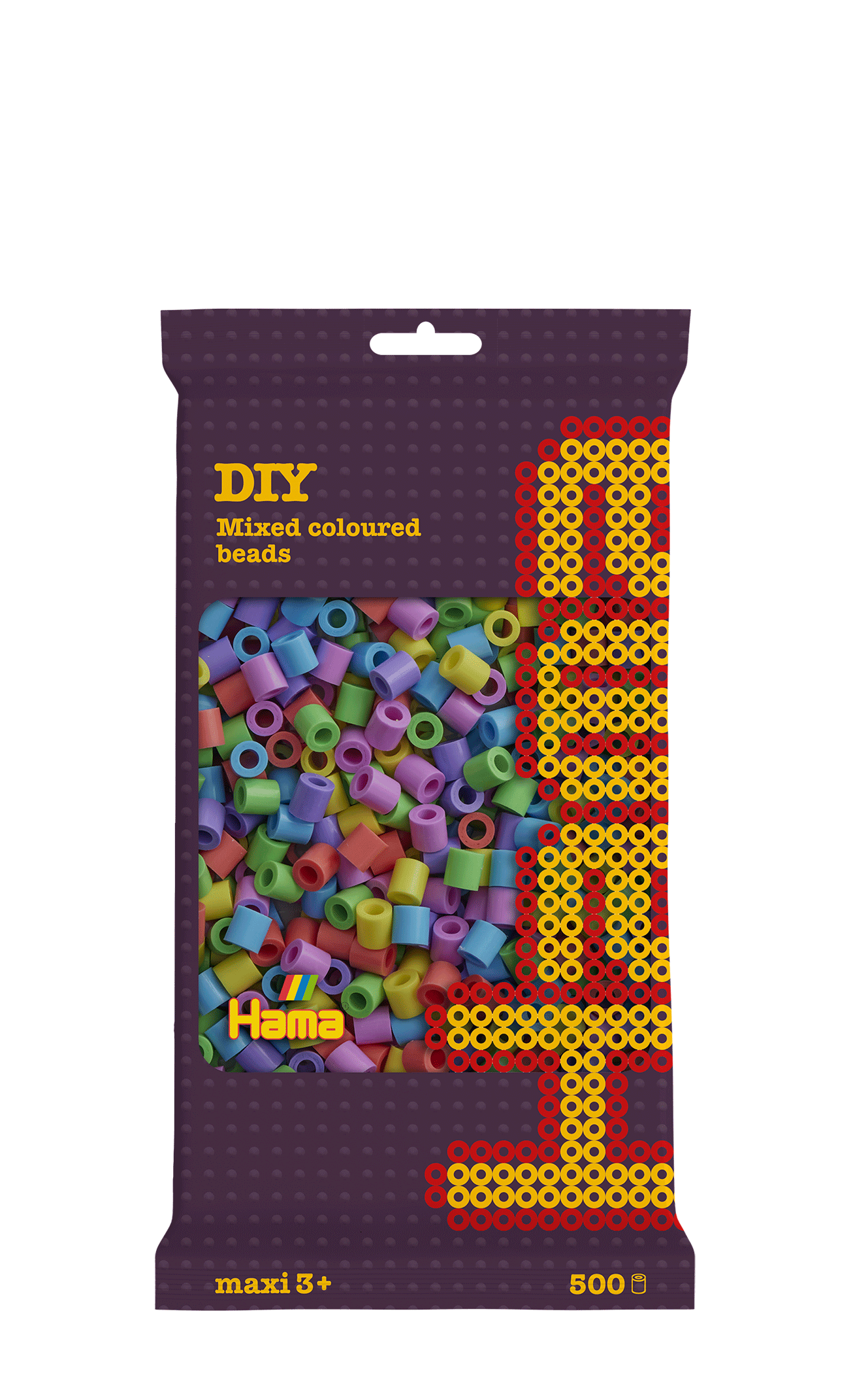 500 Maxi beads in bag - Mix 50
