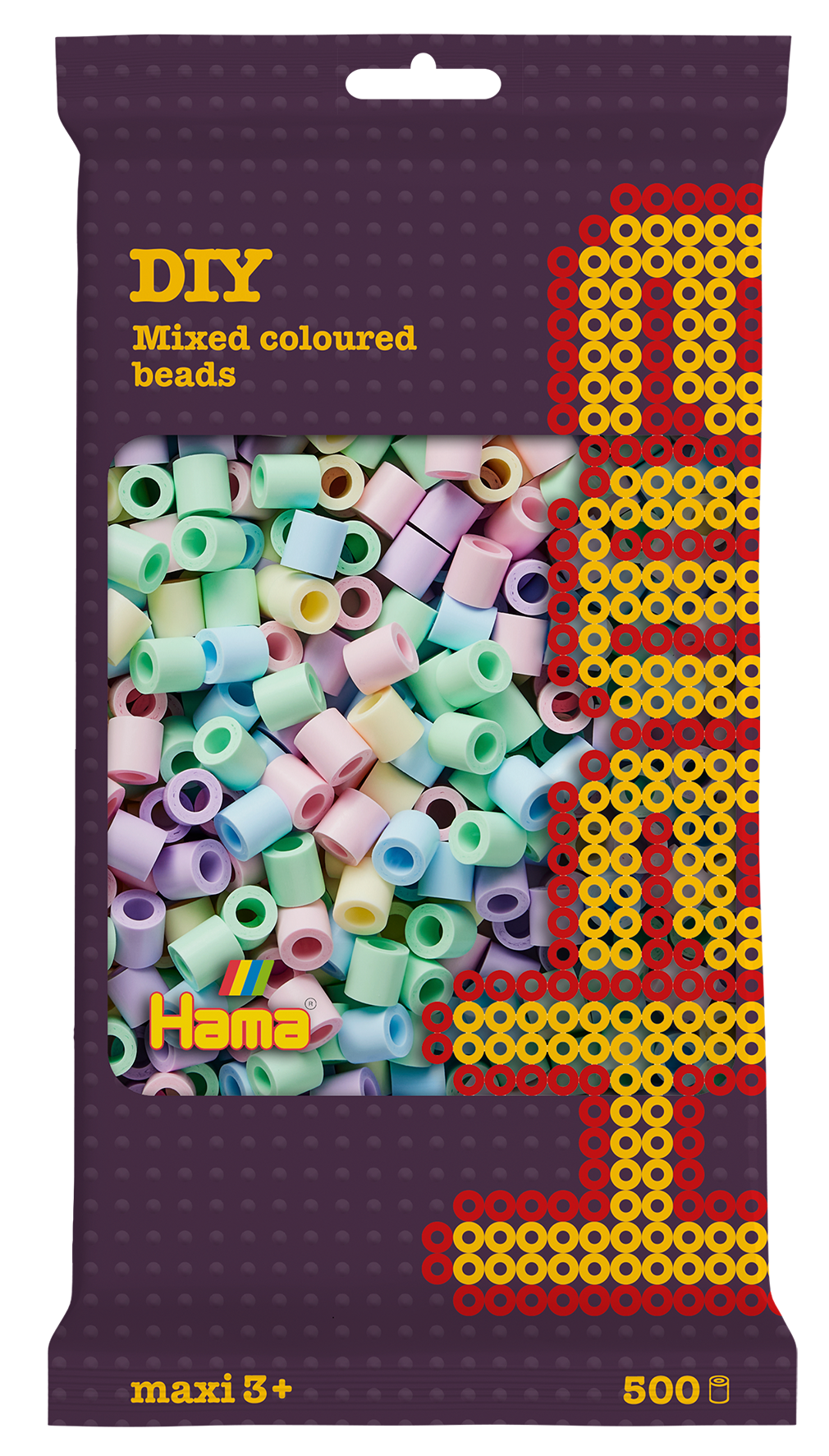 500 Maxi perler i pose – Mix 52