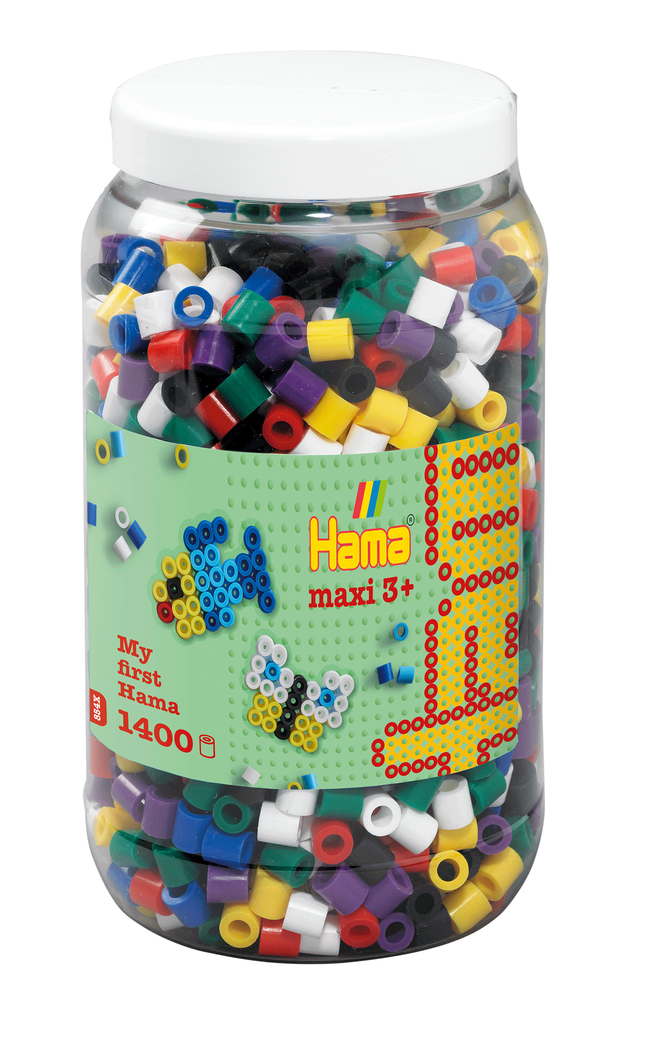 1400 Maxi perler i dåse