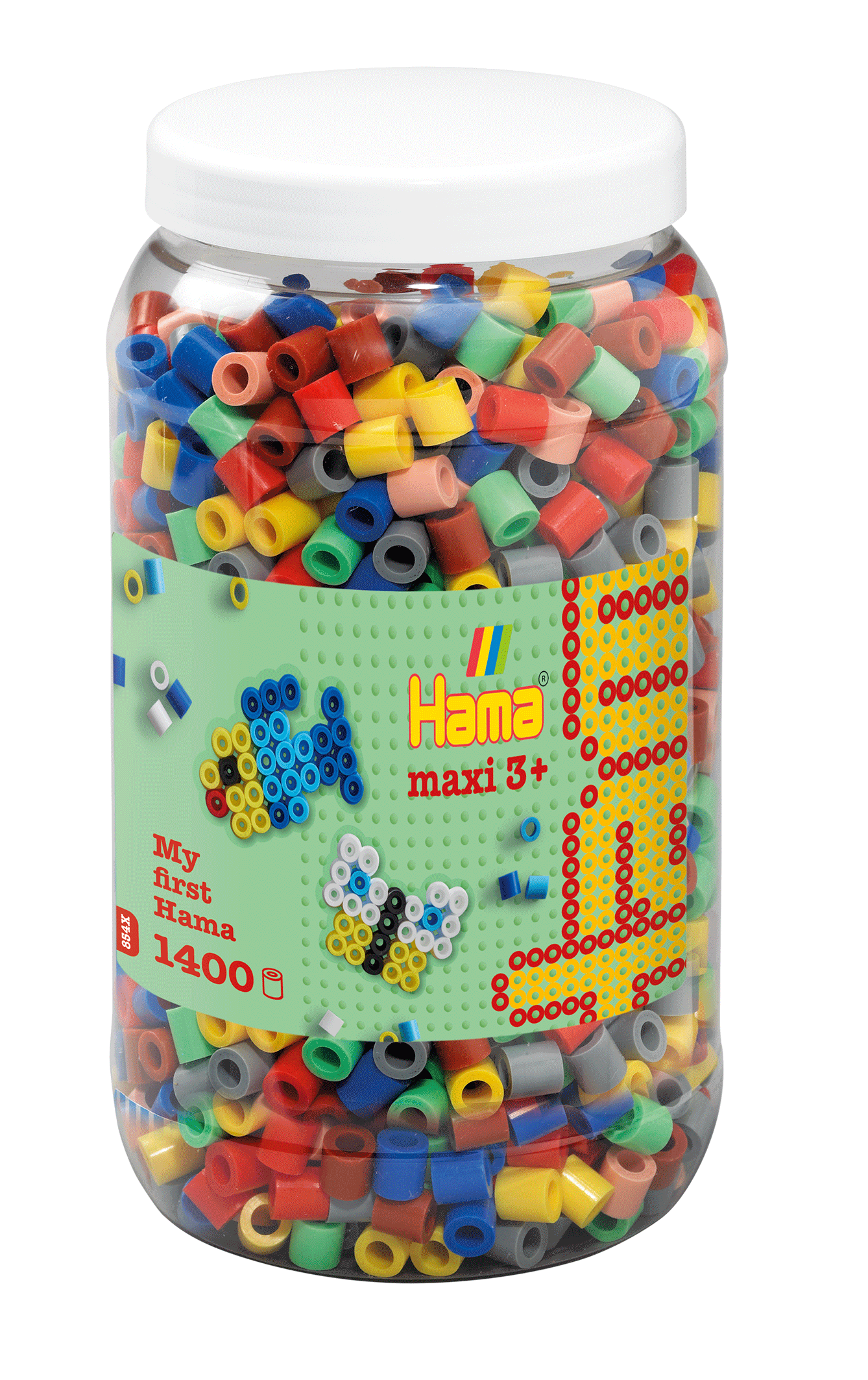 1400 Maxi perler i dåse