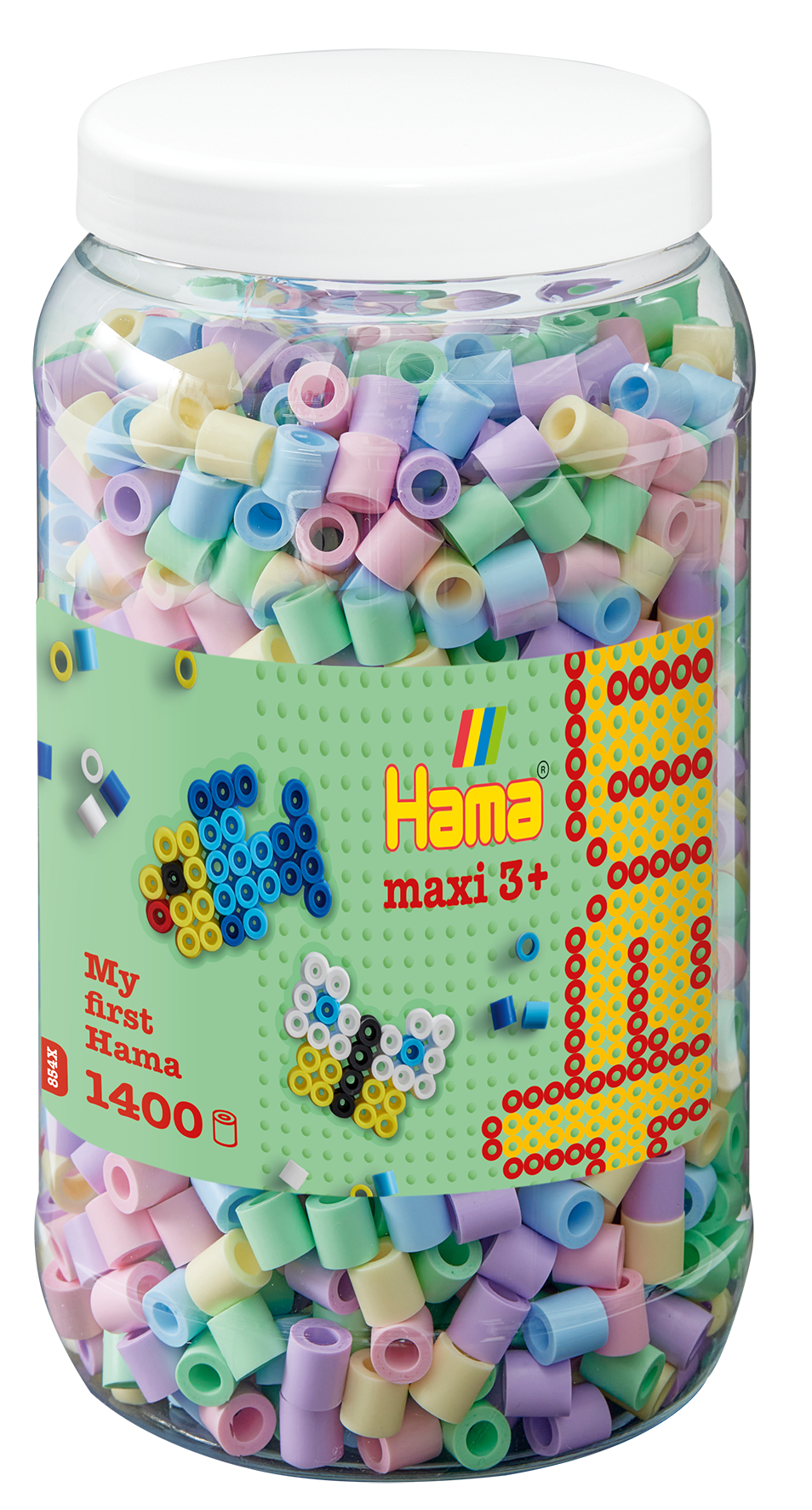 1400 Maxi perler i dåse – Mix 52