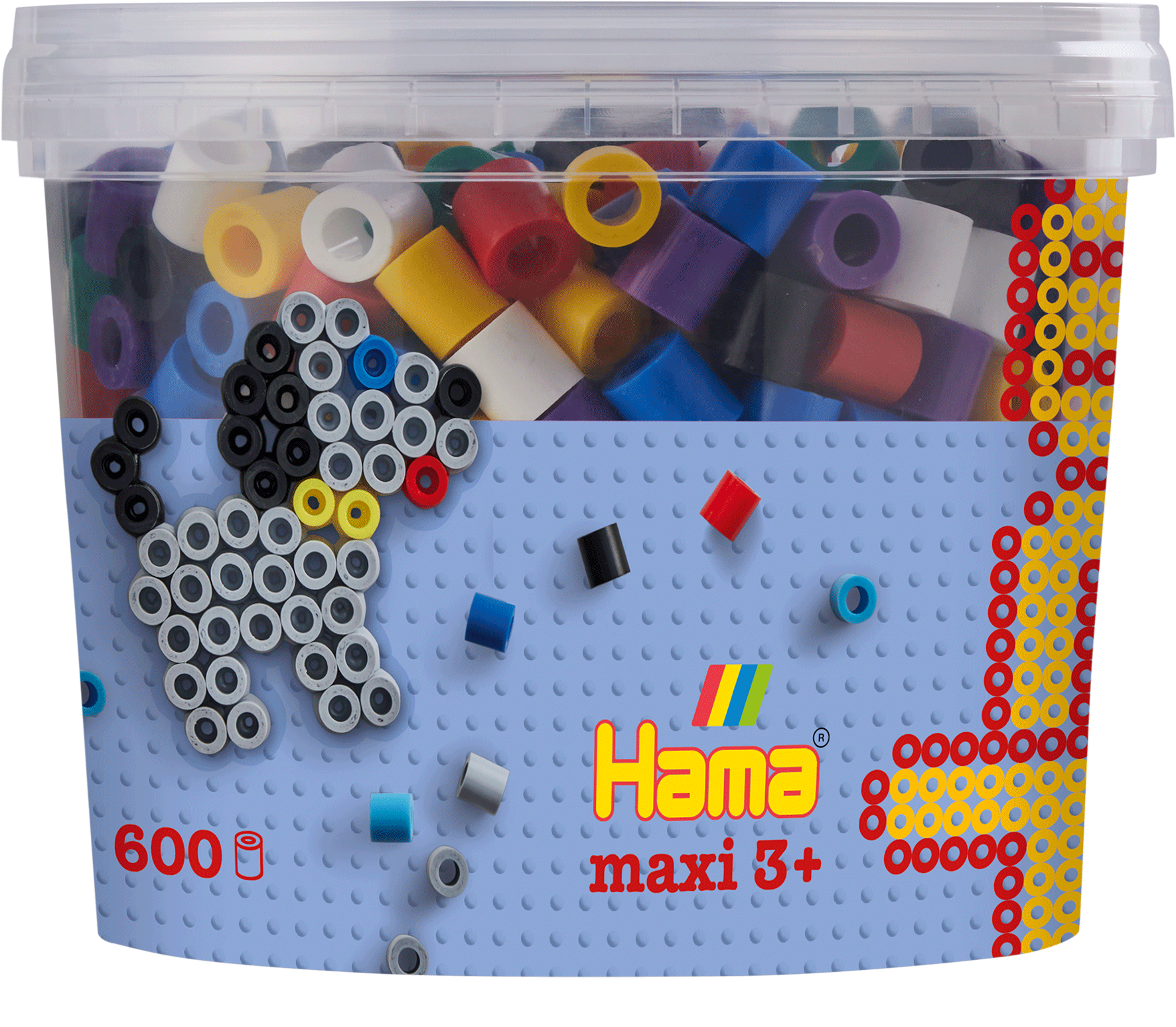 600 Maxi perler i dåse