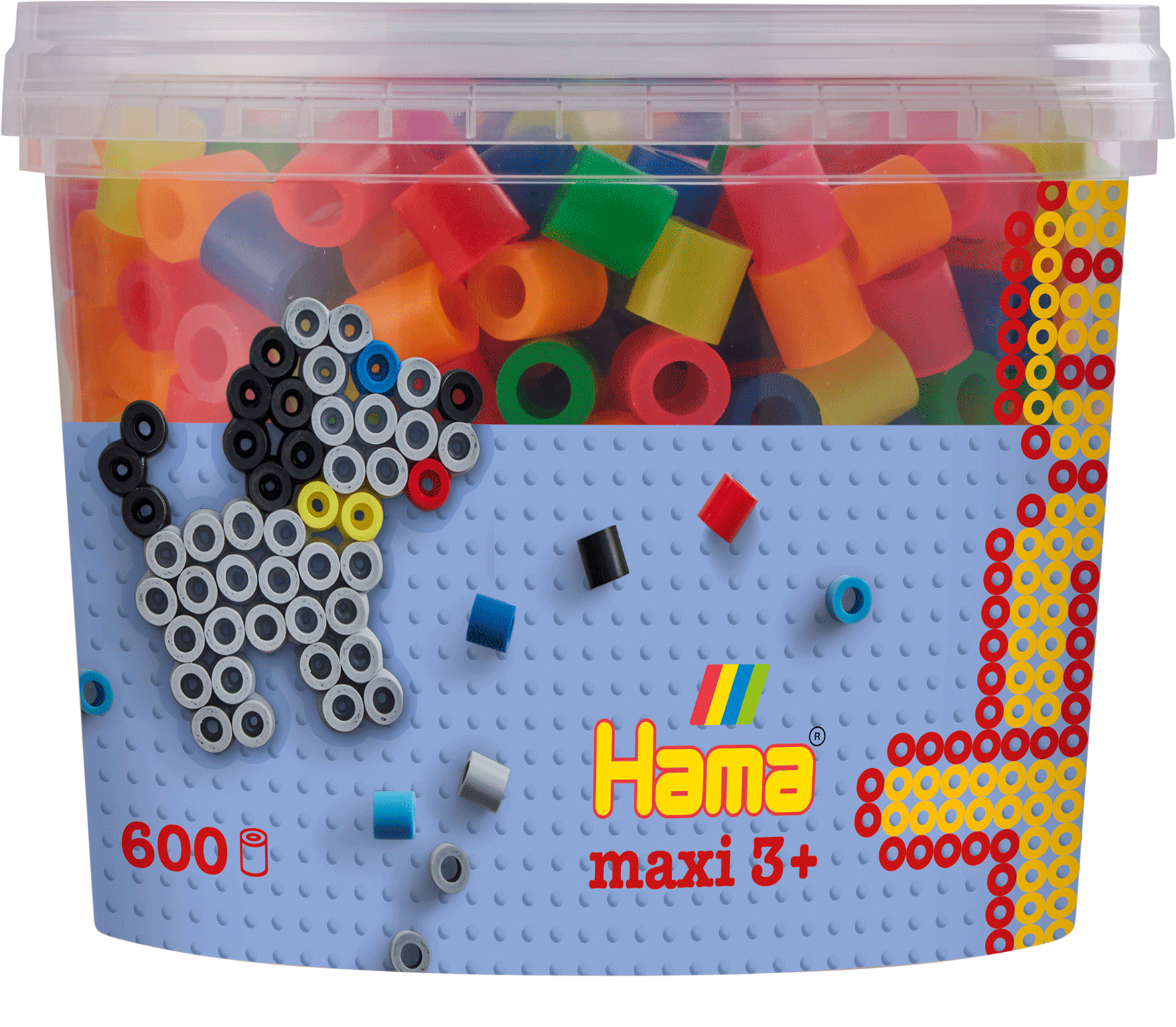 600 Maxi perler i dåse