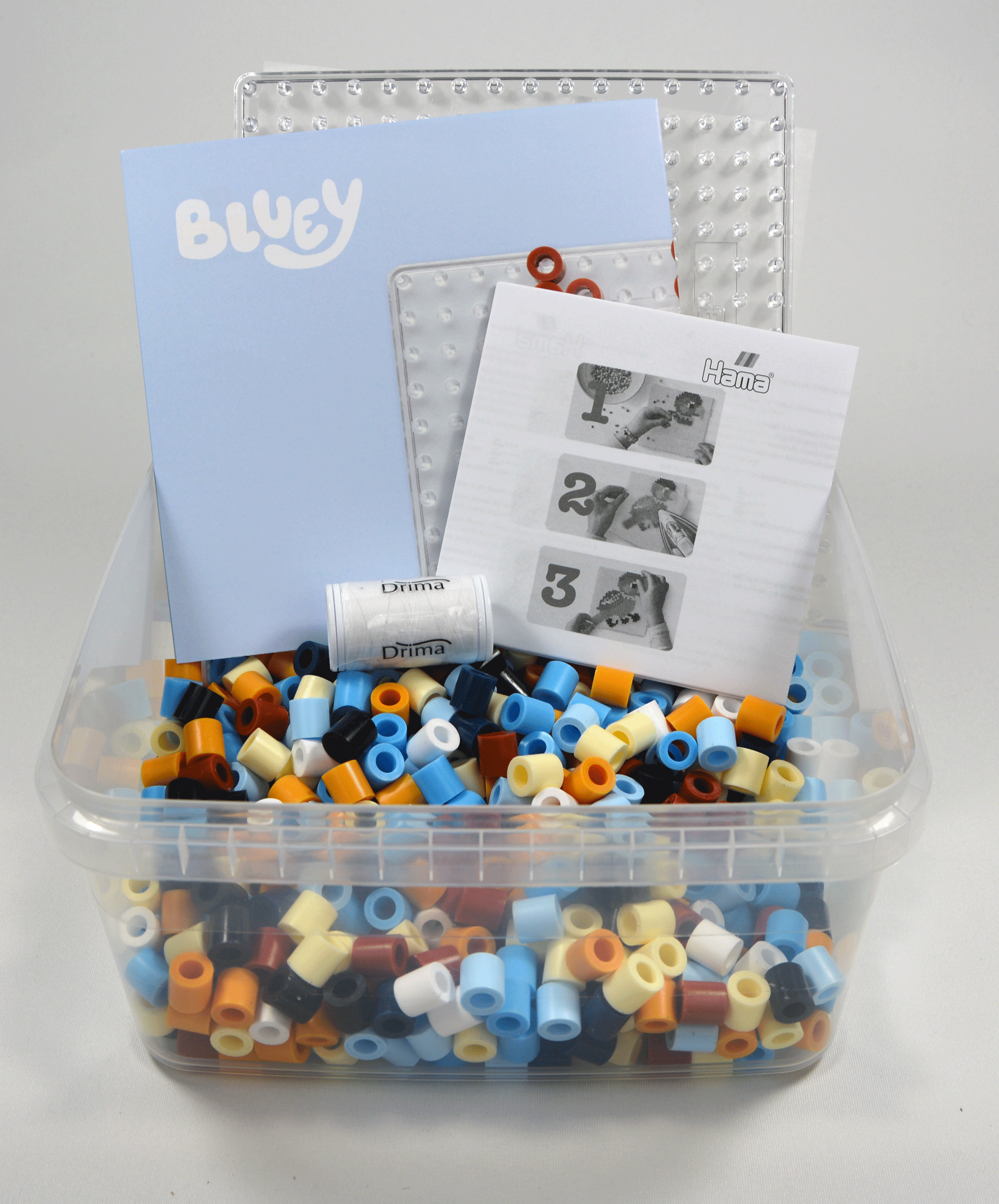 Perles Maxi et plaque en boîte - Bluey
