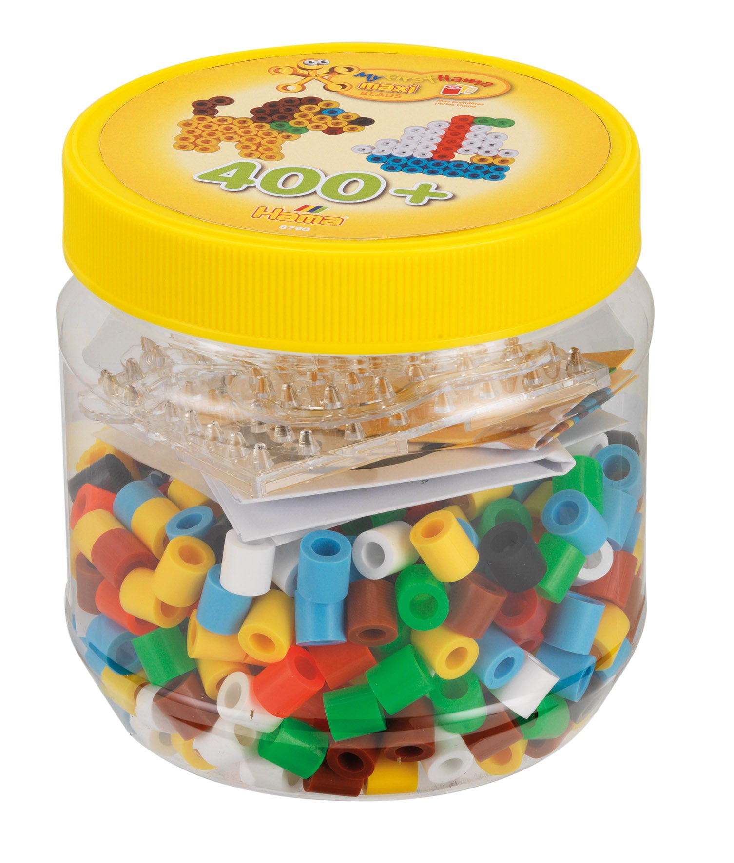 400 Maxi perler og stiftplader i dåse