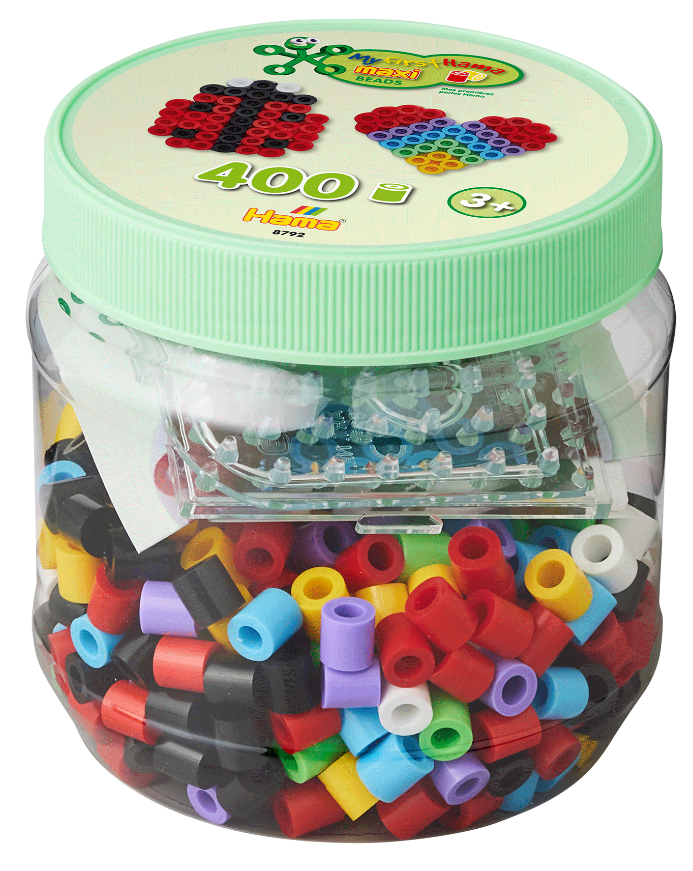 400 Maxi perler og stiftplader i dåse